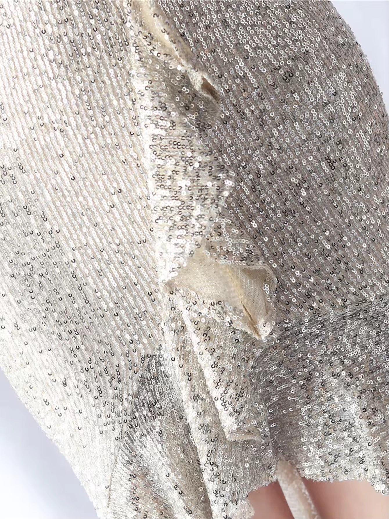 Ruffle sequins dress