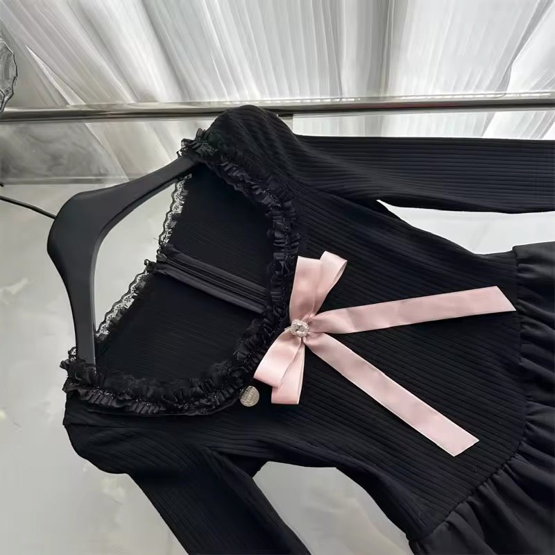Black mini dress
