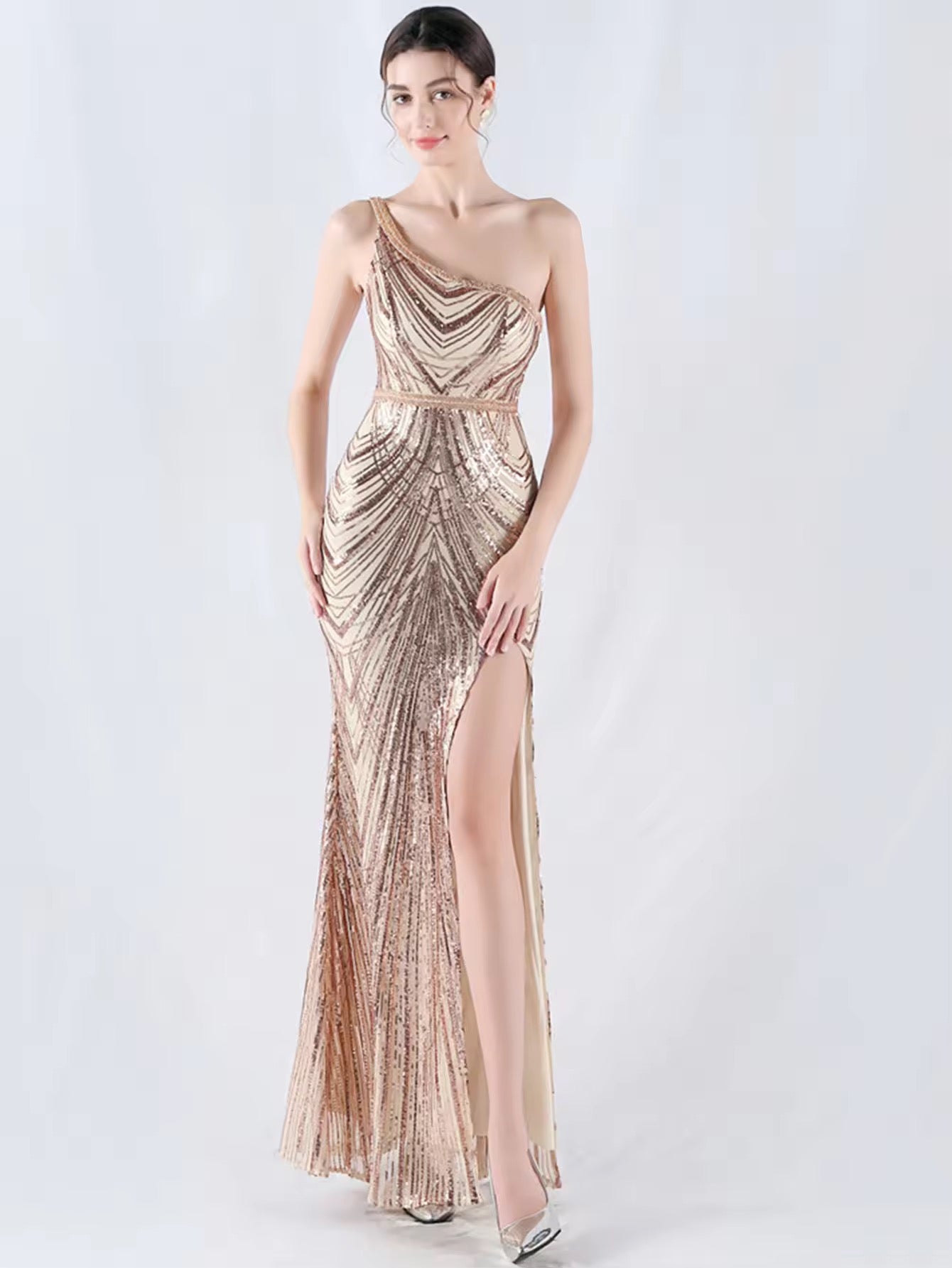 Luxury long slitcut dress