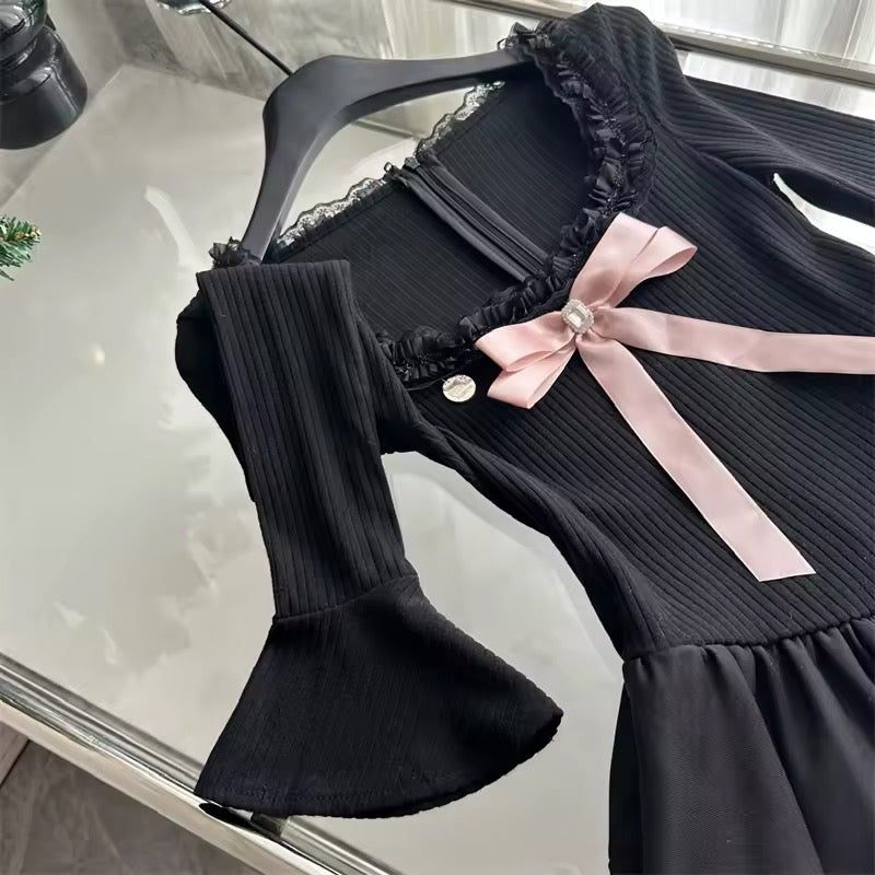 Black mini dress