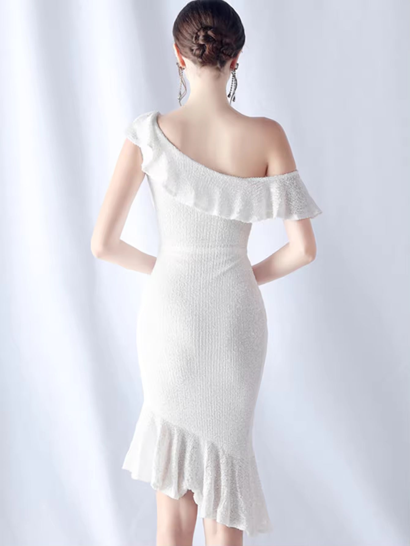 Ruffle sequins dress