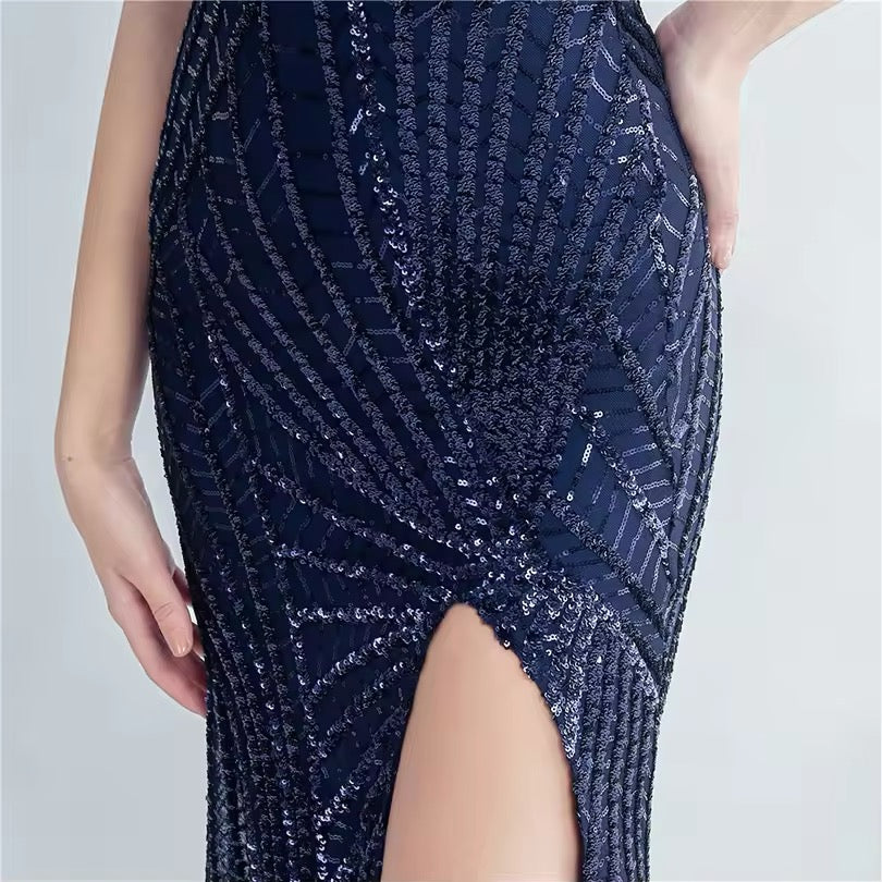 Mermaid V neck gown