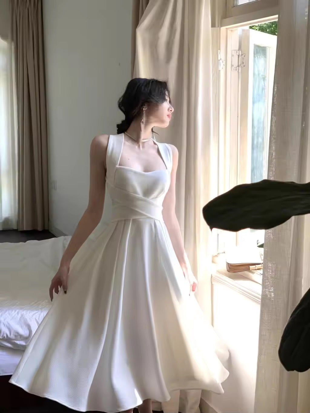 Graduation Wrap midi dress