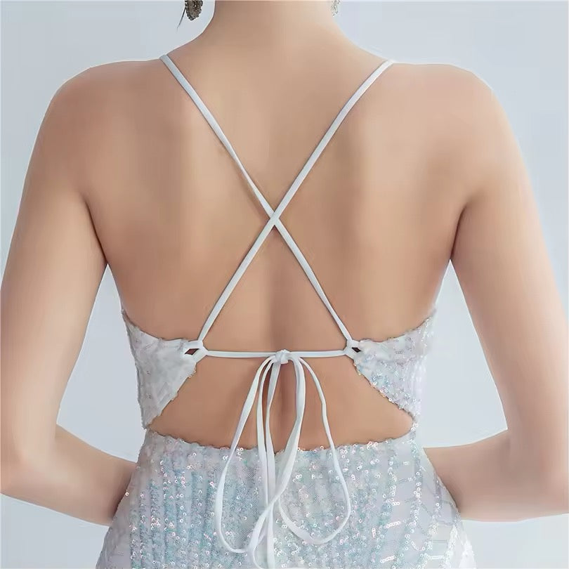 Mermaid V neck gown