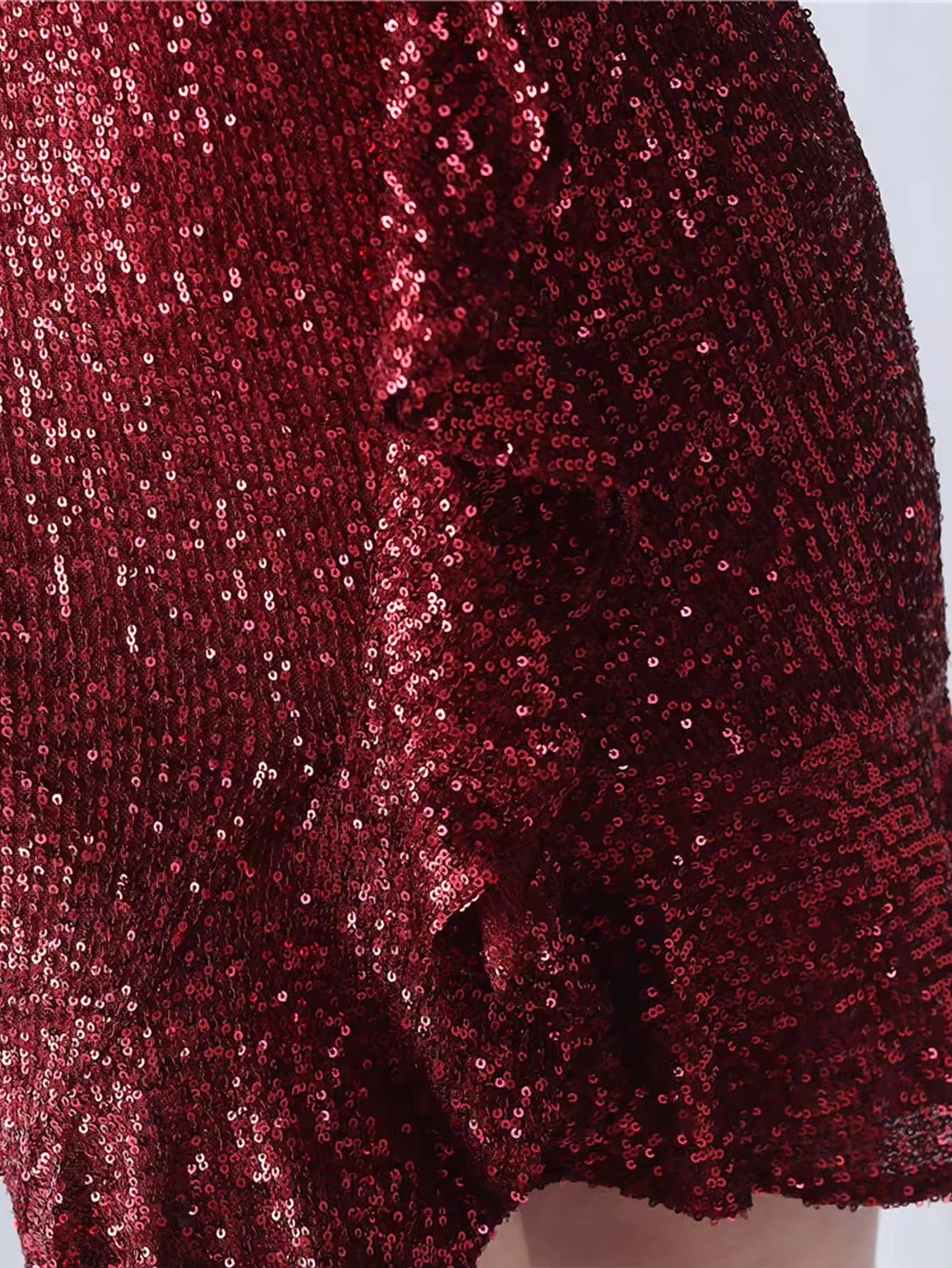 Ruffle sequins dress