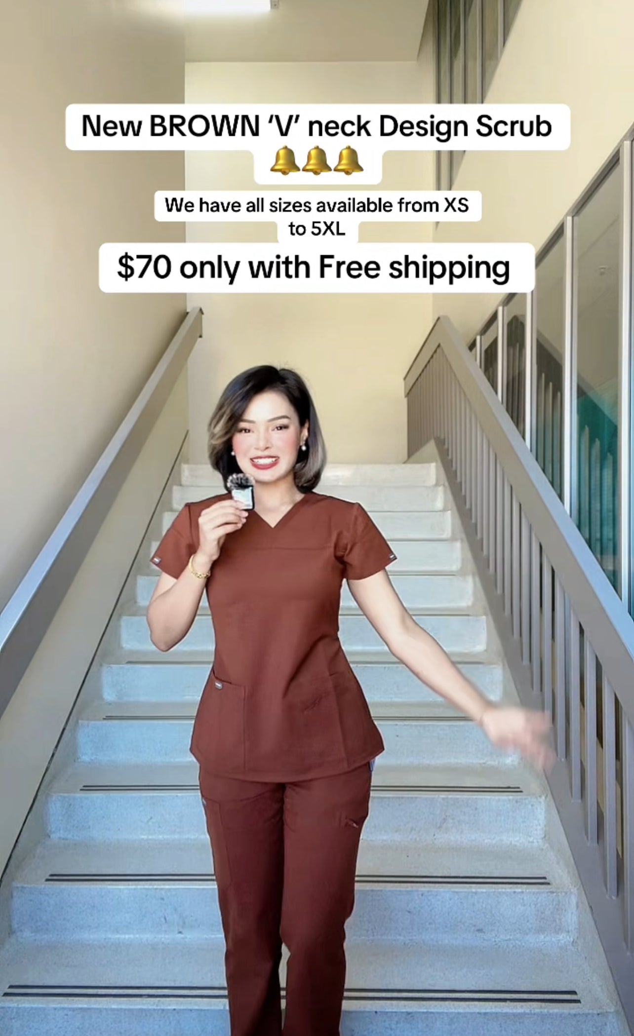 ‘V’ Neck Design Scrub sets