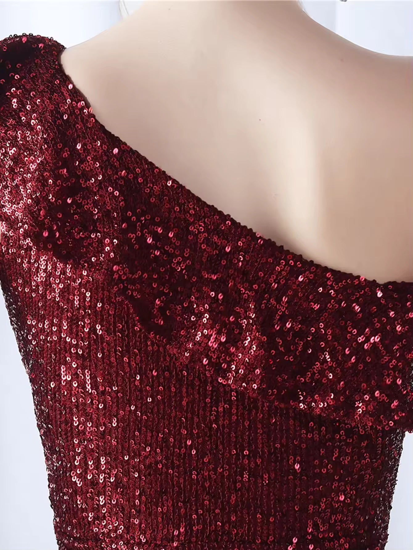 Ruffle sequins dress