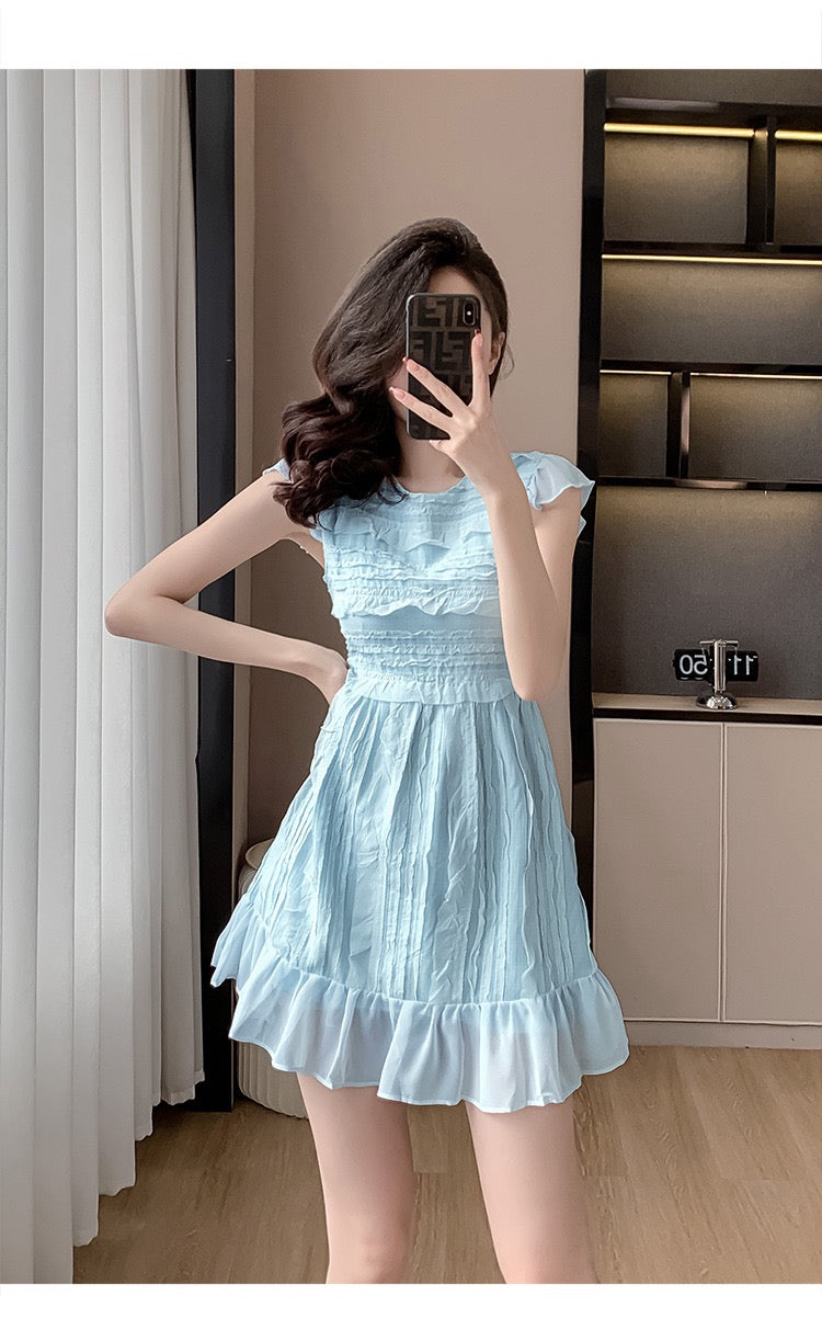 Sky blue mini dress