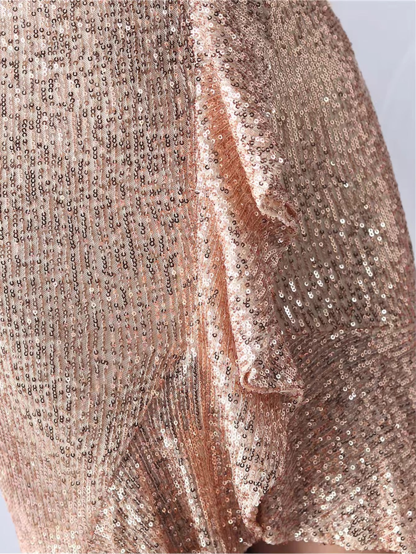 Ruffle sequins dress