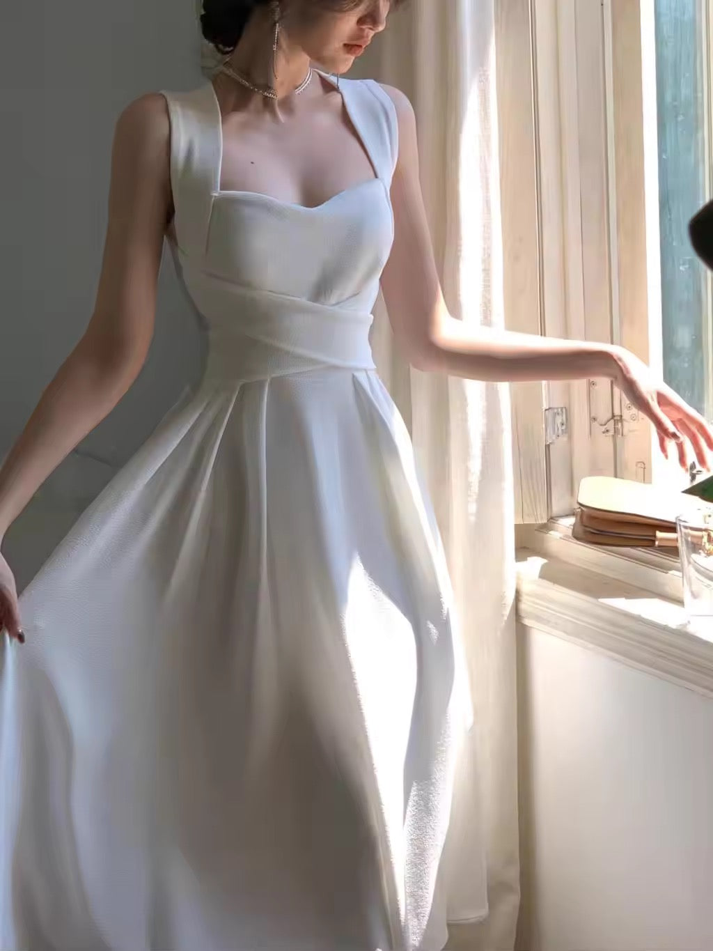 Graduation Wrap midi dress