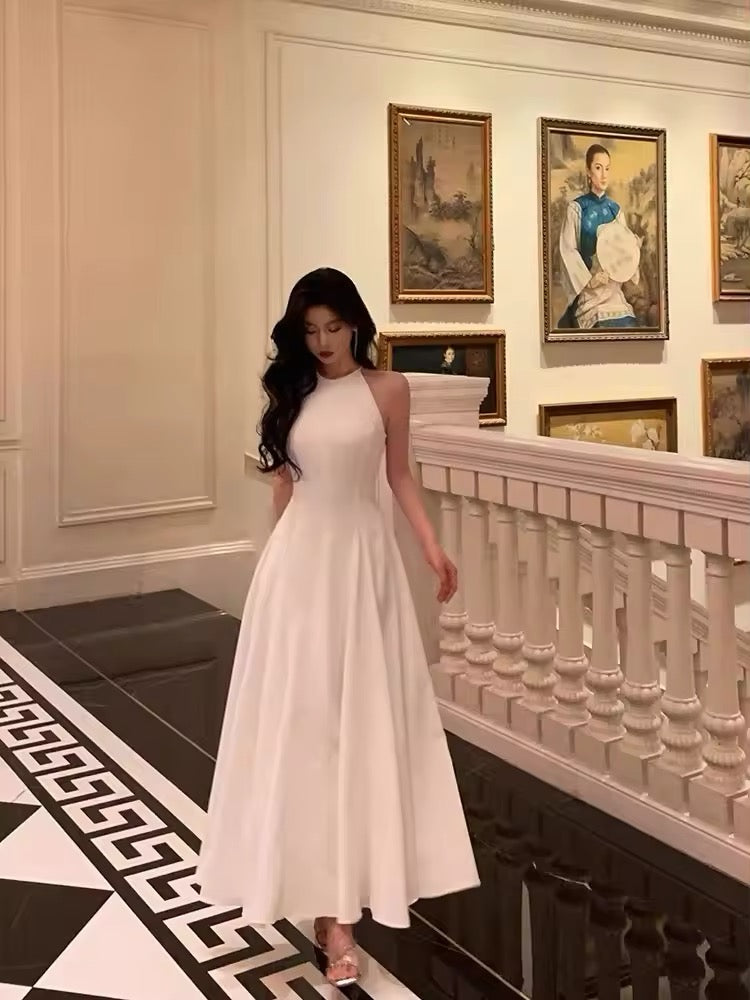 High neck midi dress