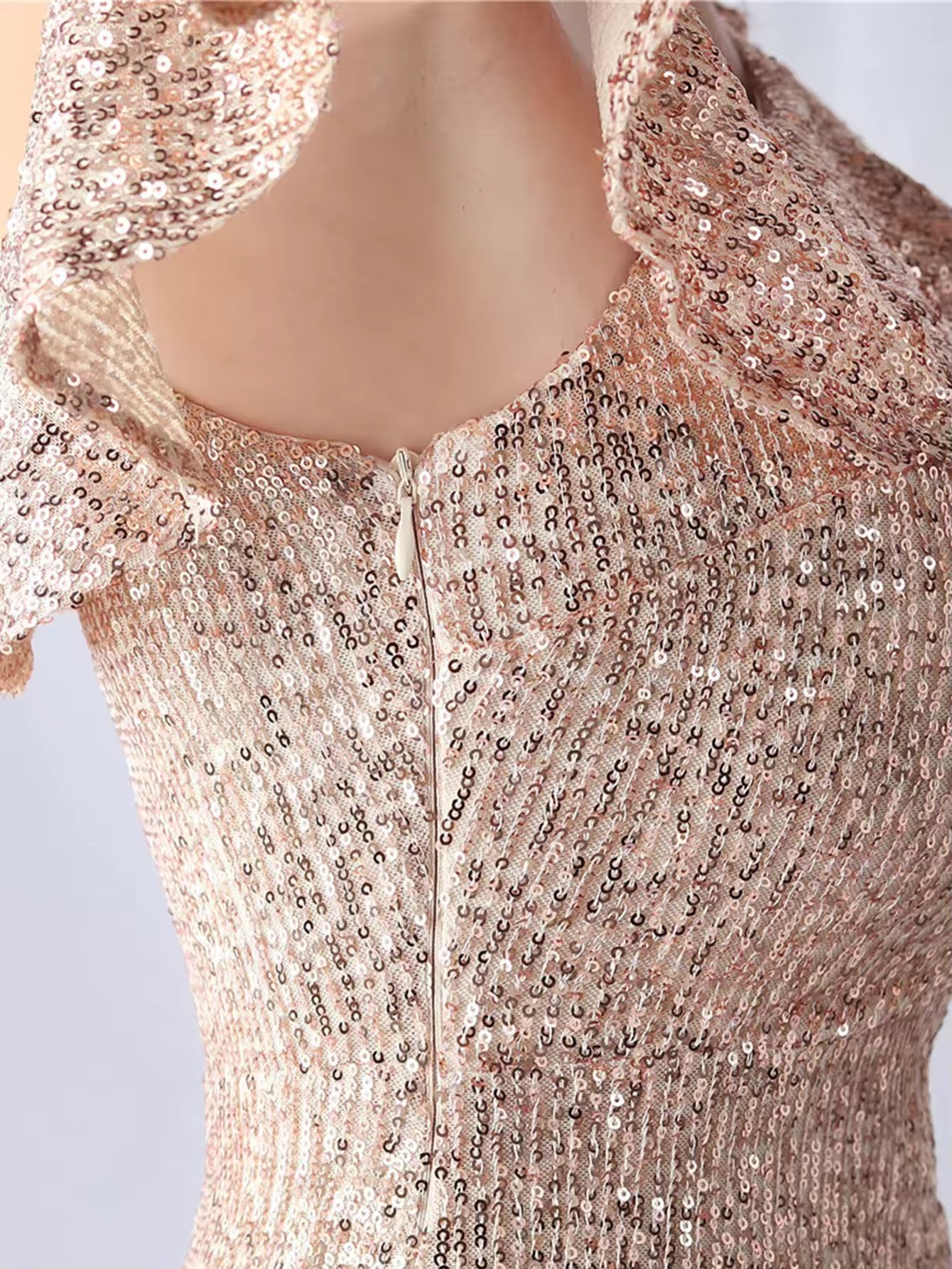 Ruffle sequins dress