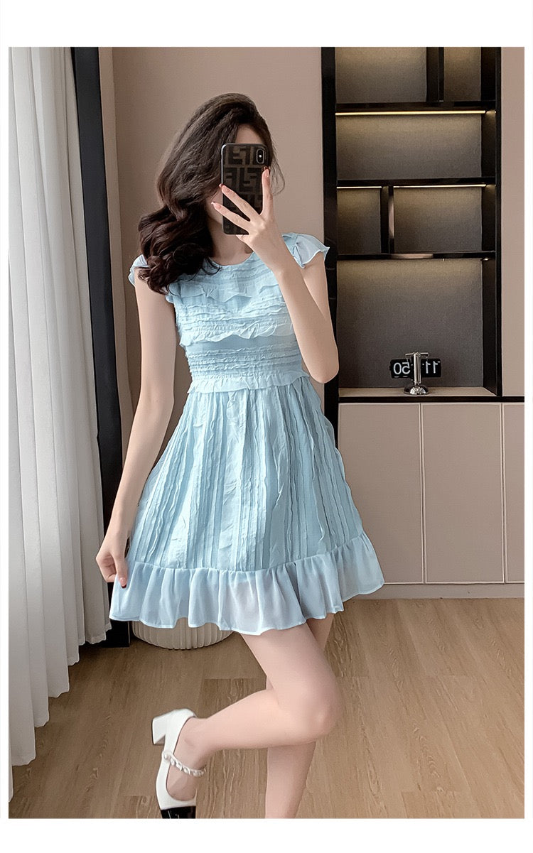 Sky blue mini dress