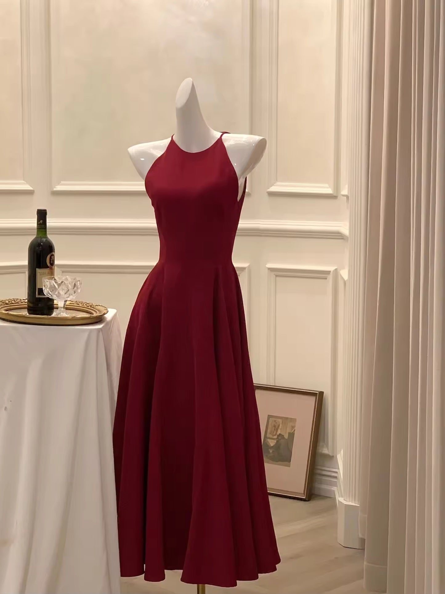 High neck midi dress