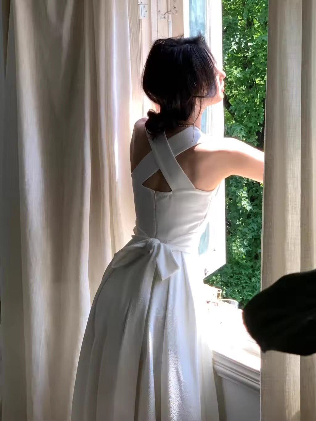 Graduation Wrap midi dress