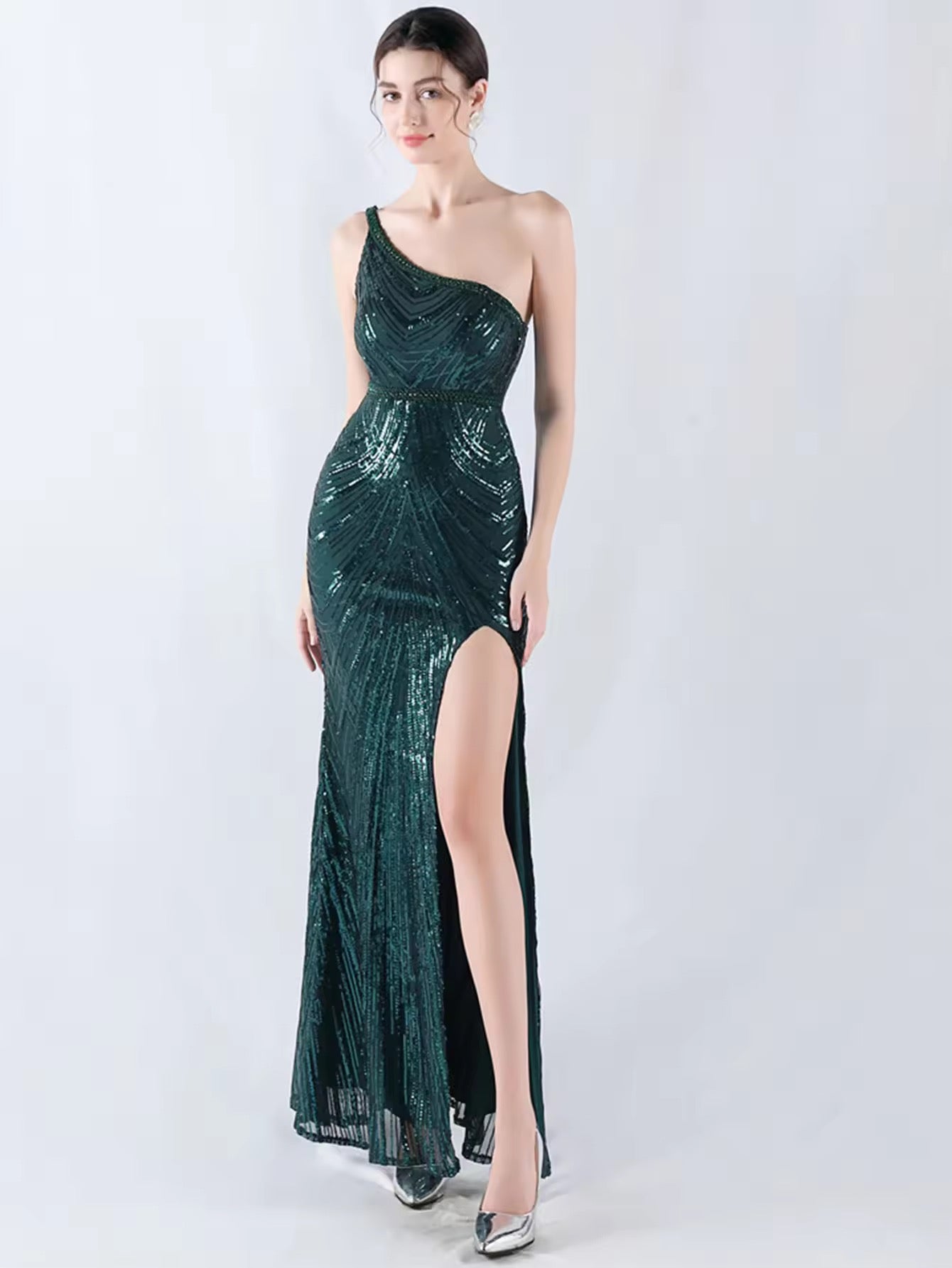 Luxury long slitcut dress