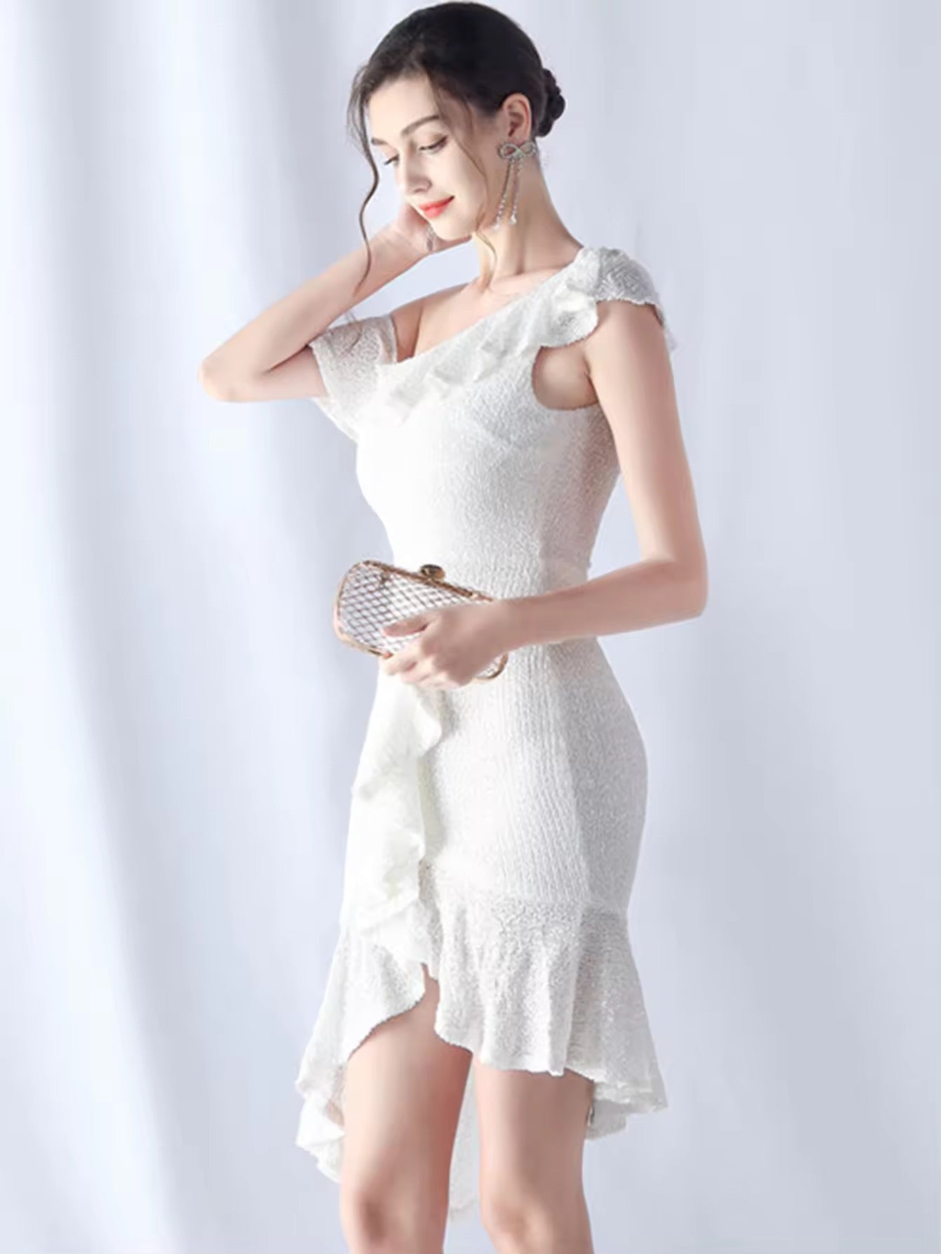 Ruffle sequins dress