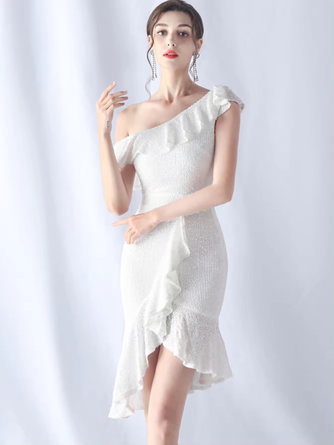 Ruffle sequins dress