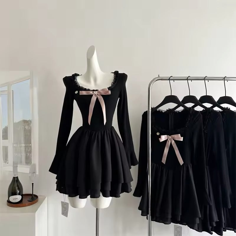 Black mini dress