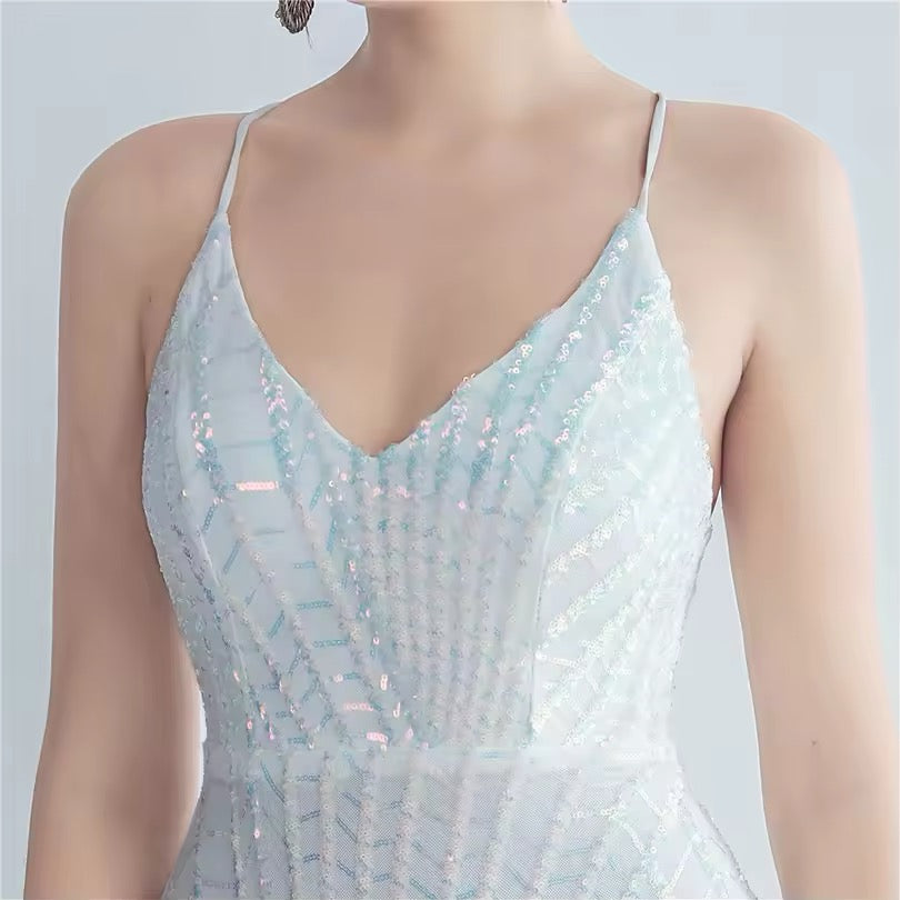Mermaid V neck gown