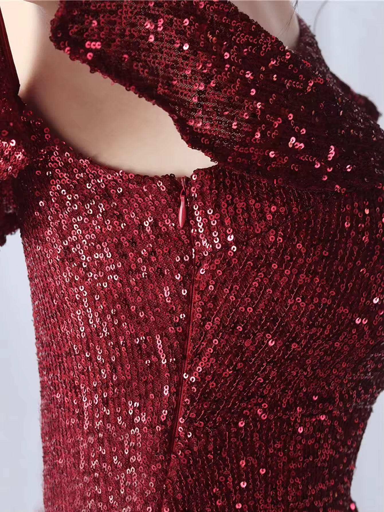 Ruffle sequins dress