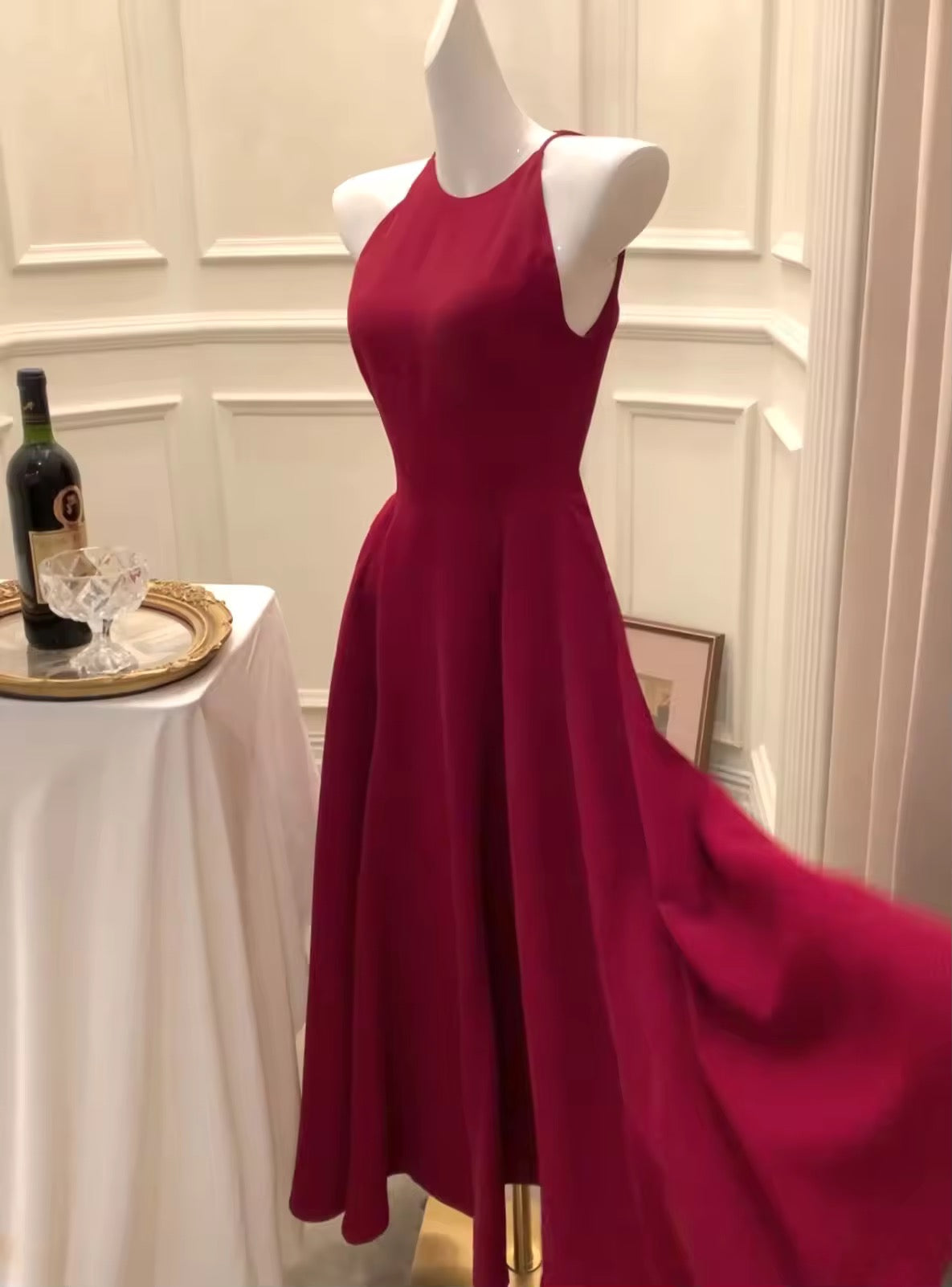 High neck midi dress