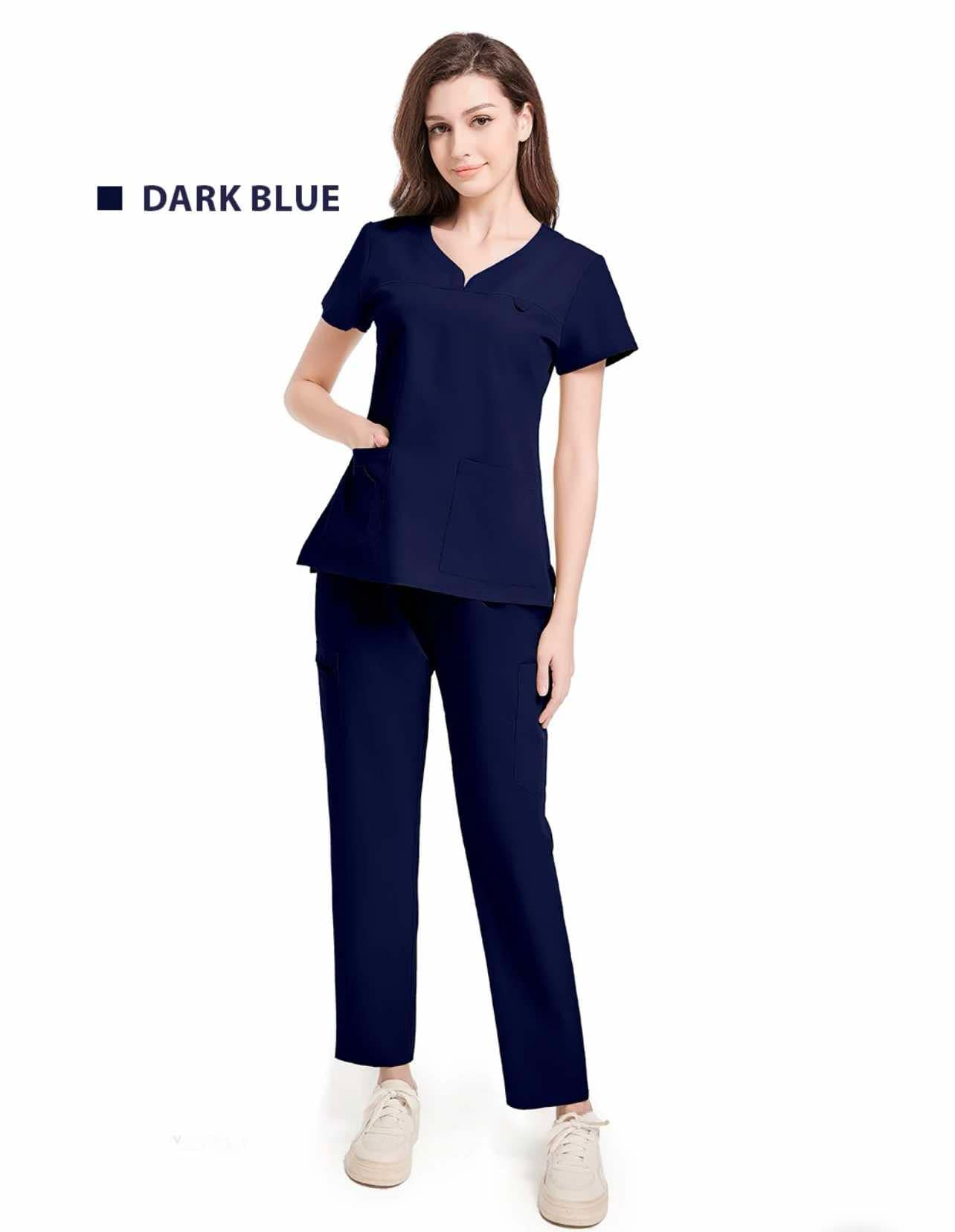 Dark Blue Women's Hospital Scrub