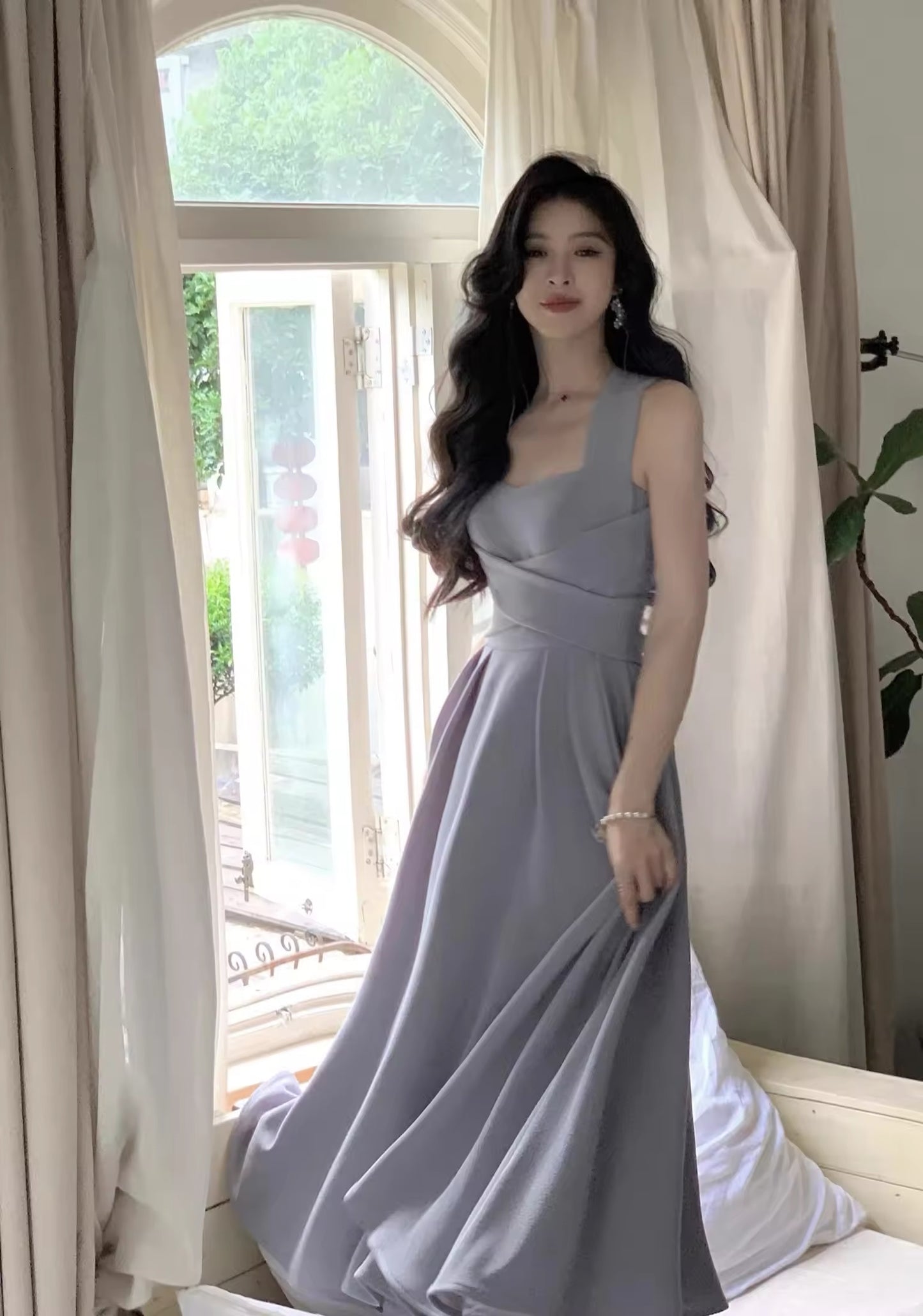 Graduation Wrap midi dress