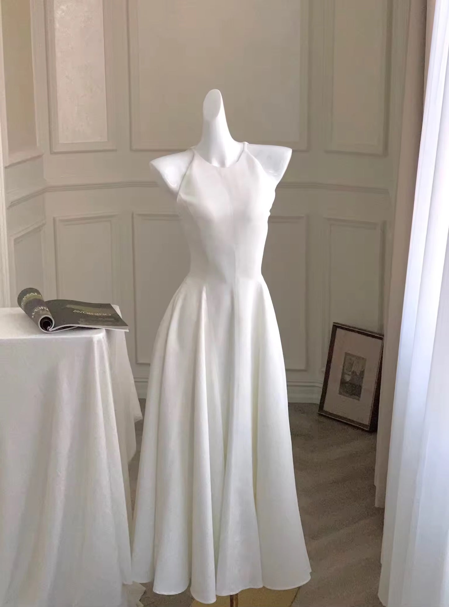 High neck midi dress