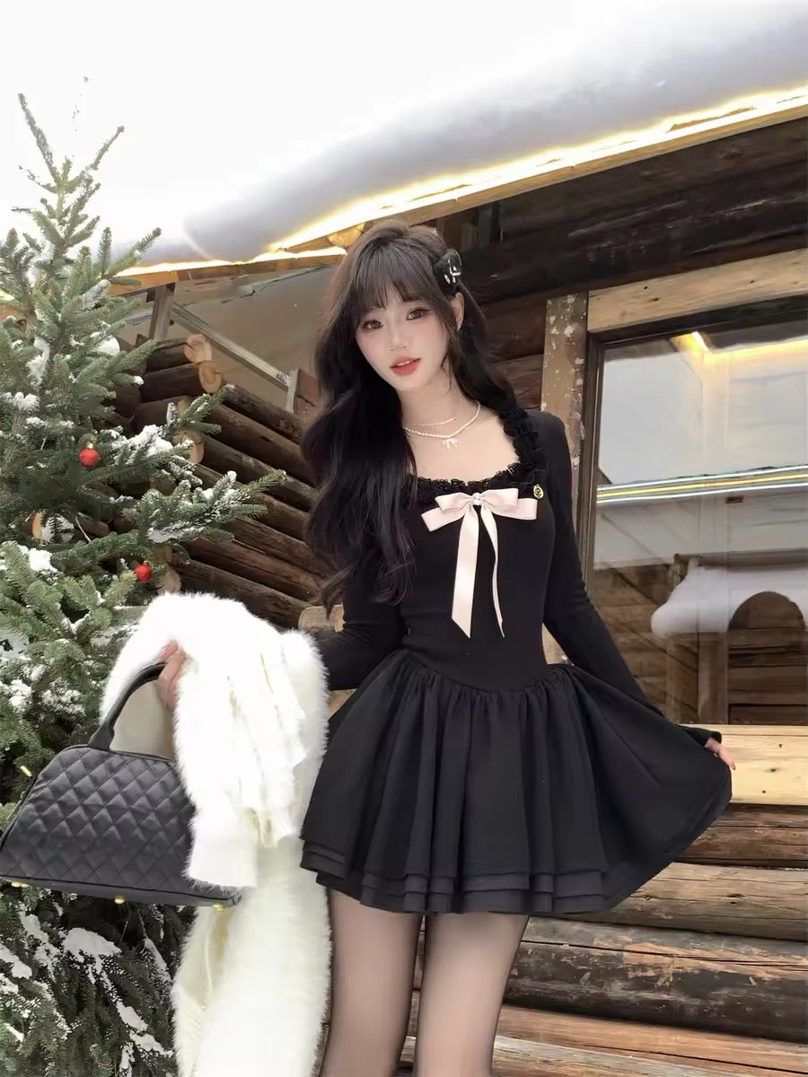 Black mini dress