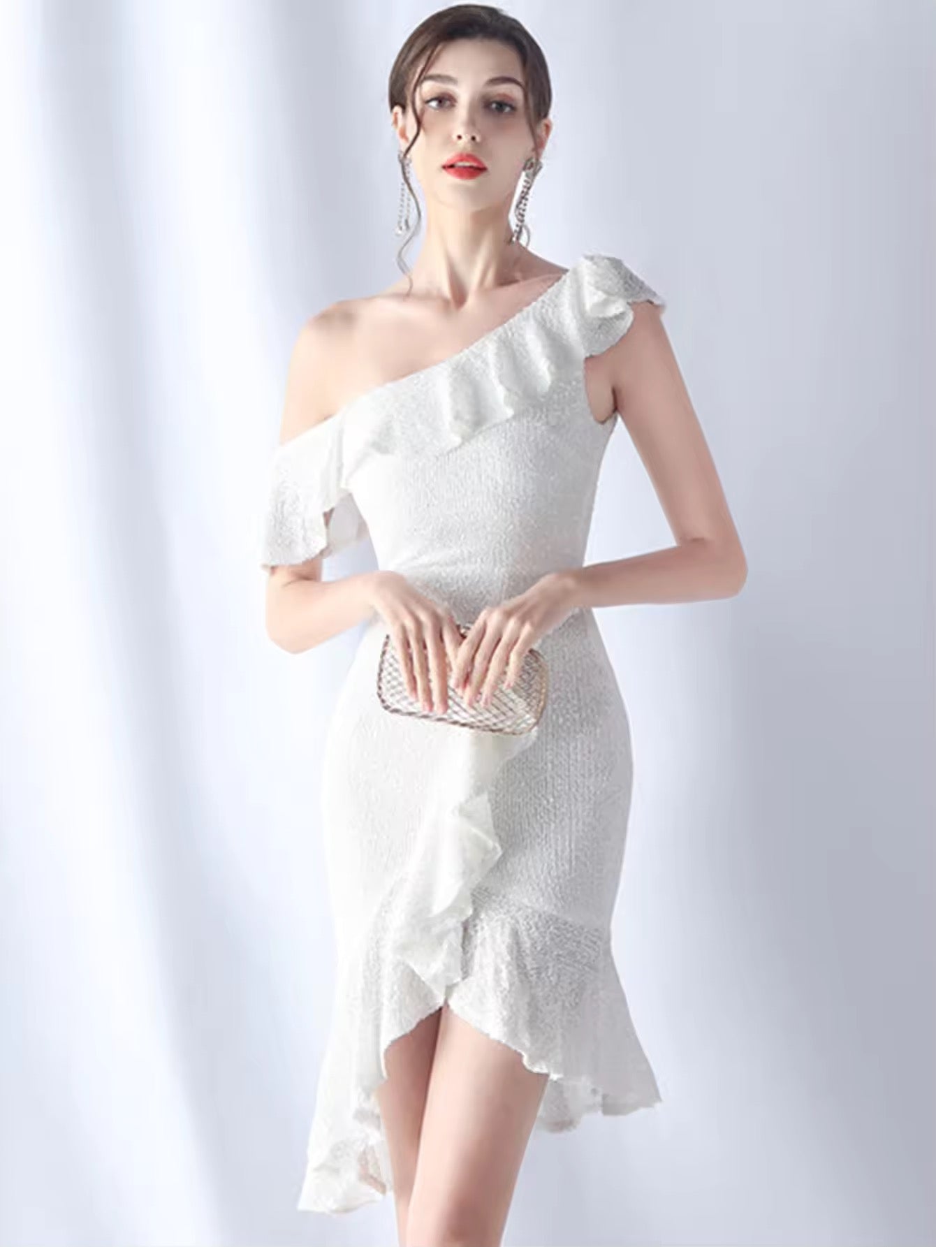 Ruffle sequins dress