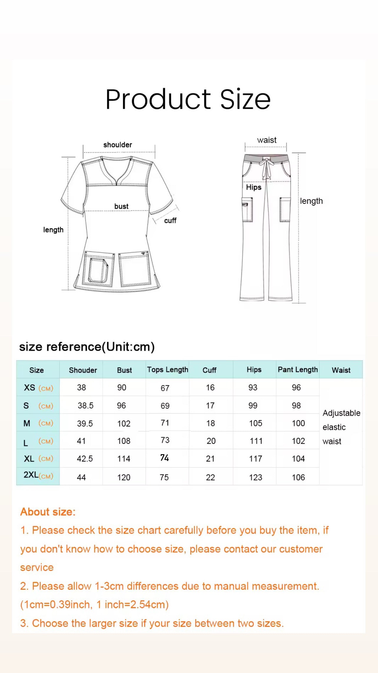 ‘V’ Neck Design Scrub sets