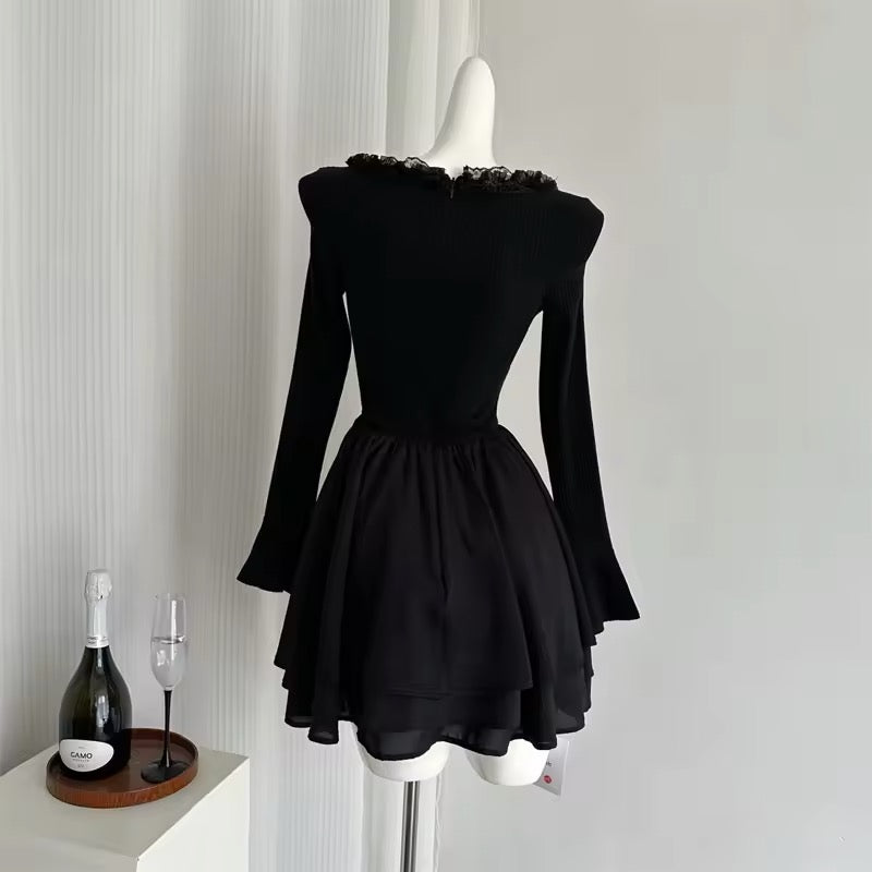 Black mini dress