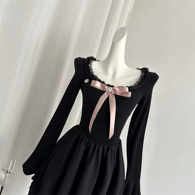 Black mini dress