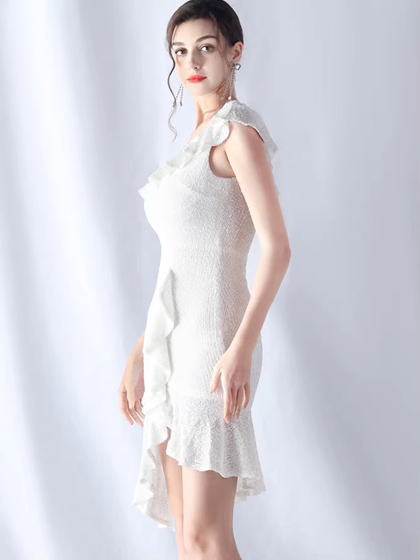 Ruffle sequins dress
