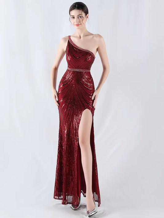 Luxury long slitcut dress