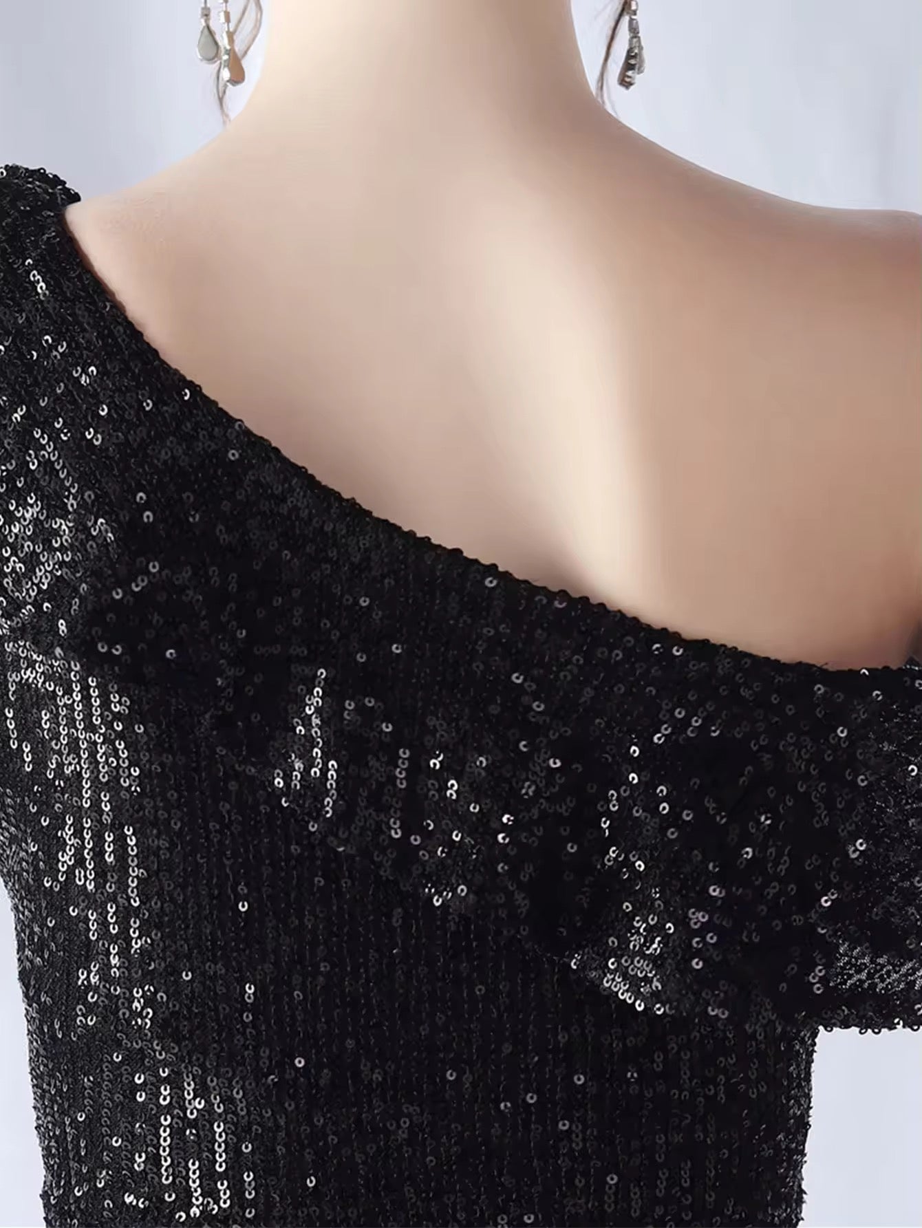 Ruffle sequins dress