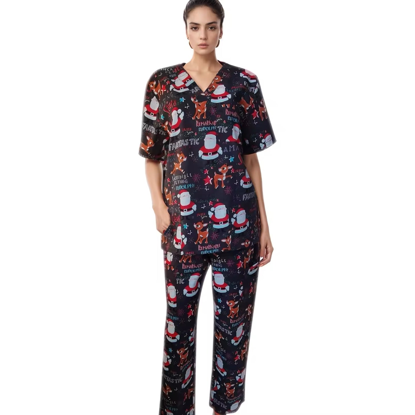 Christmas scrub set