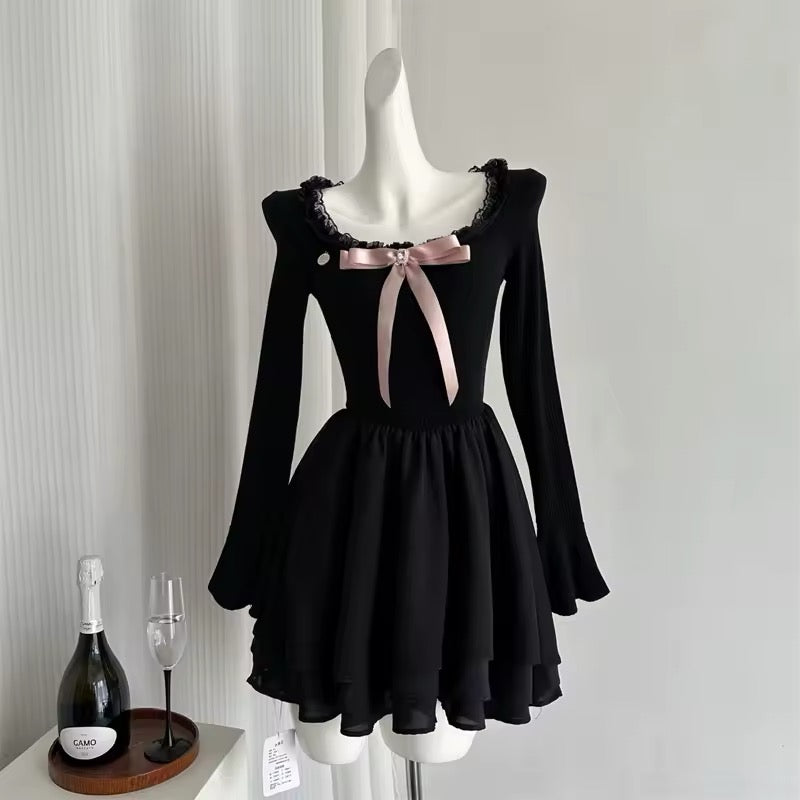 Black mini dress