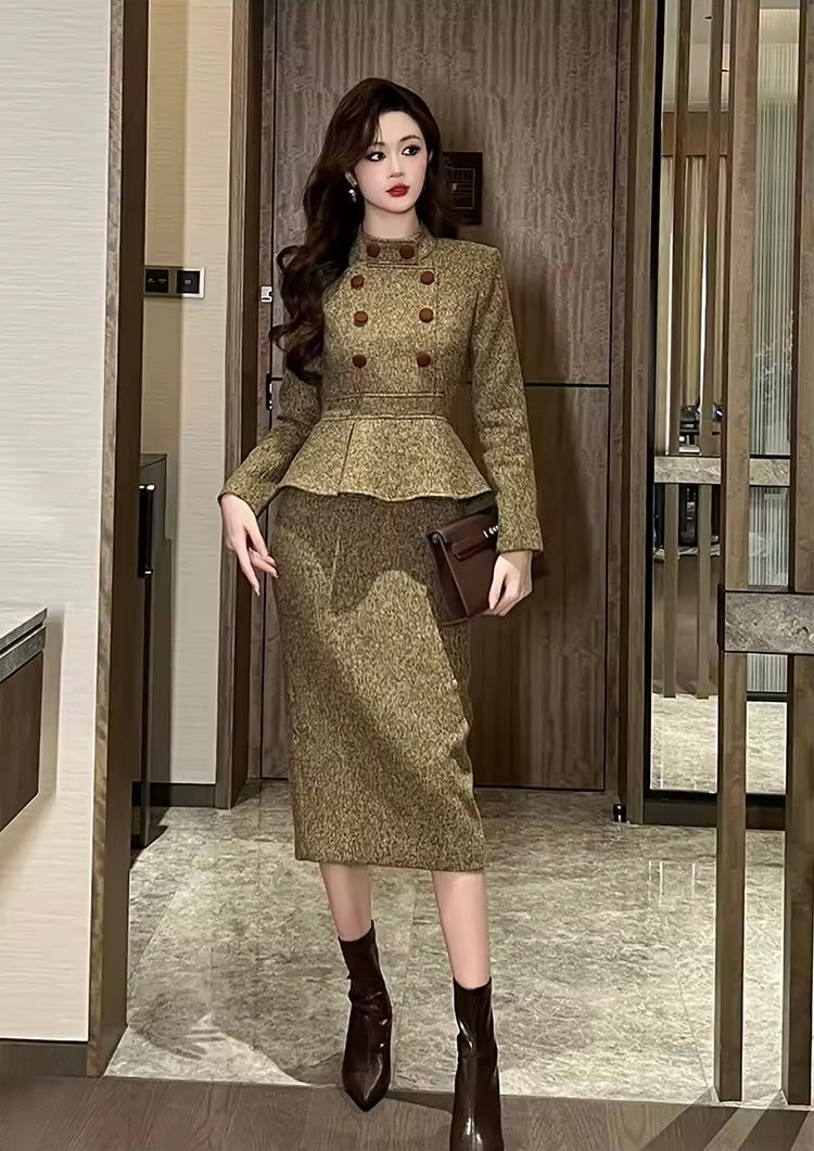 Autumn winter midi set