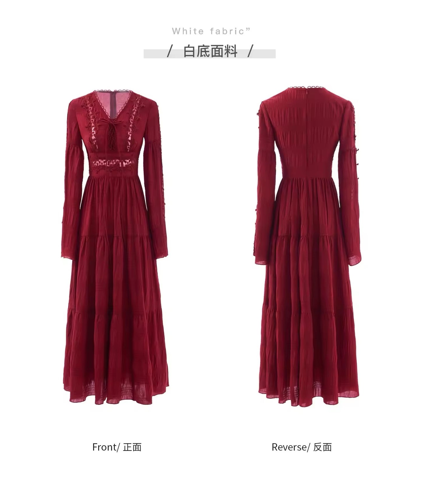 Red long dress