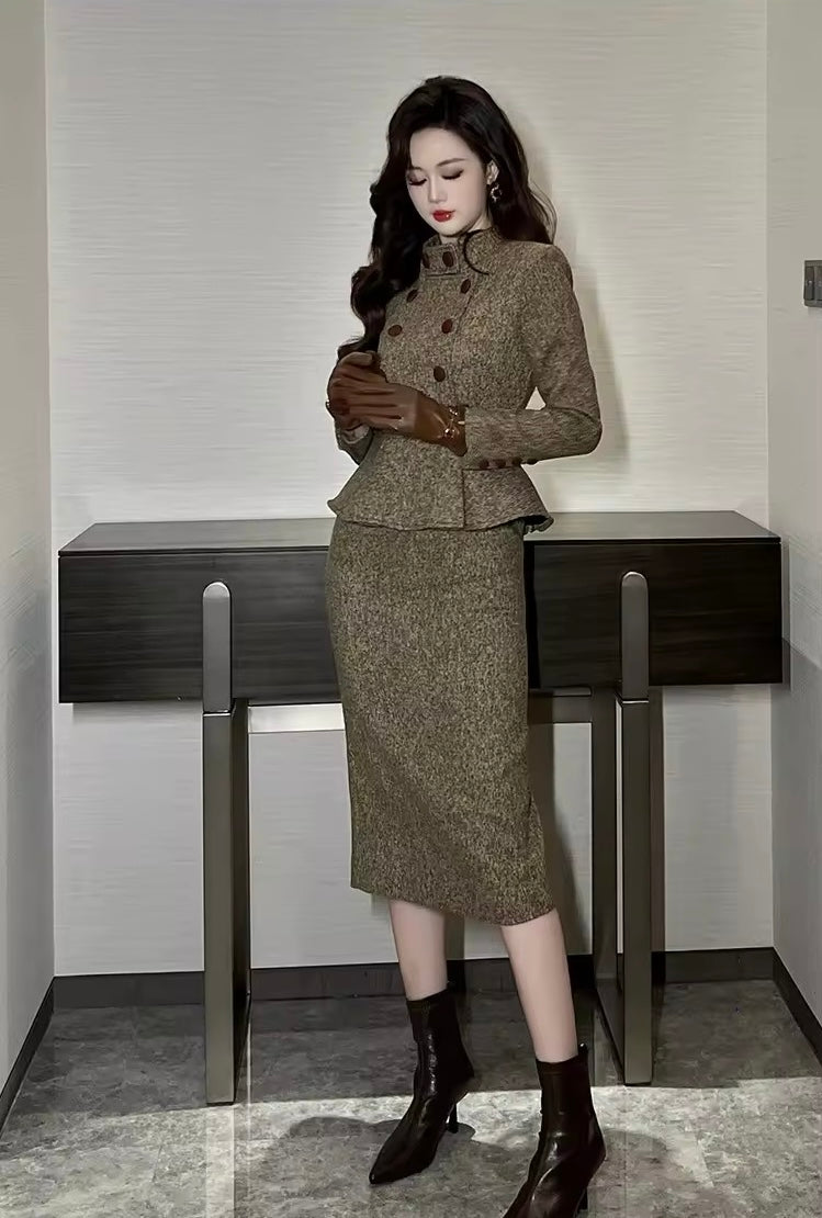 Autumn winter midi set