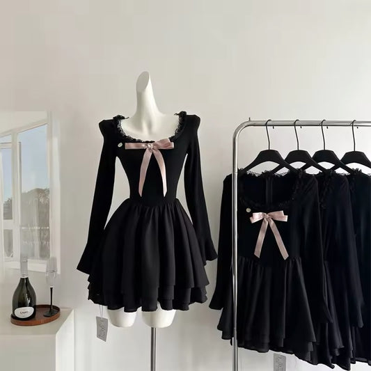 Black mini dress